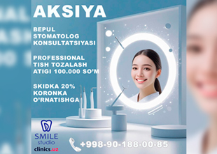 BEPUL stomatolog maslahatlari va CHIROYLI TABASSUM – super narxda, Di Smile klinikasida!